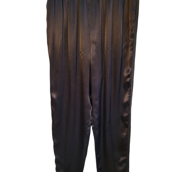 By Malene Birger Navy Black Grosgrain Trim Tapered Leg Party Trousers Pants 40 6 - Picture 7 of 9